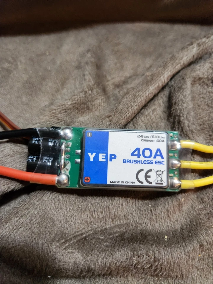 YEP ESC 40A 40 AMP (2~6S) SBEC Brushless Speed Controller Untested - Image 3 of 4