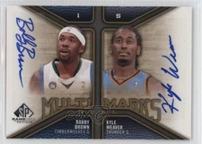 2009-10 SP Game Used Multi Marks Dual Auto Bobby Brown Kyle Weaver #MD-BW Auto