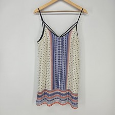 Lush Camisole Cami Dress Medium Geometric Tribal Print V-Neck Boho Festival