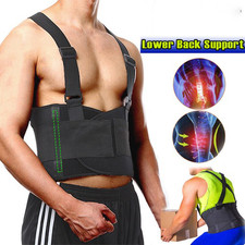Back Waist Support Heavy Duty Lift Lumbar Lower Belt Brace Suspenders Industrial