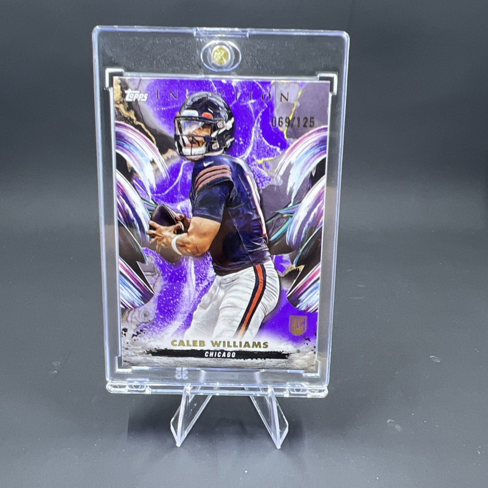 Topps Inception 2024 Caleb Williams Rookie #157 Chicago Bears Purple 069/125