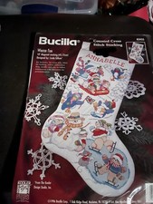 Bucilla Counted Cross Stitch Xmas Stocking Kit New Winter Fun 18   83435