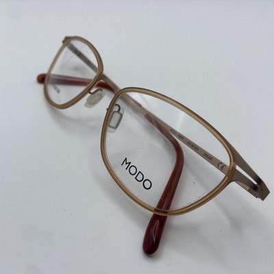 MODO 4406 Titanium Eyeglasses Frame Nude Beige Red 50-18-140