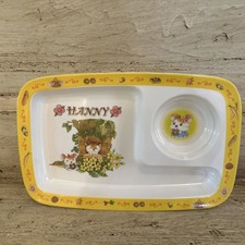 Vintage Melamine Ware Divided Plate With Animals Kids Food Tray Hanny Grandkids