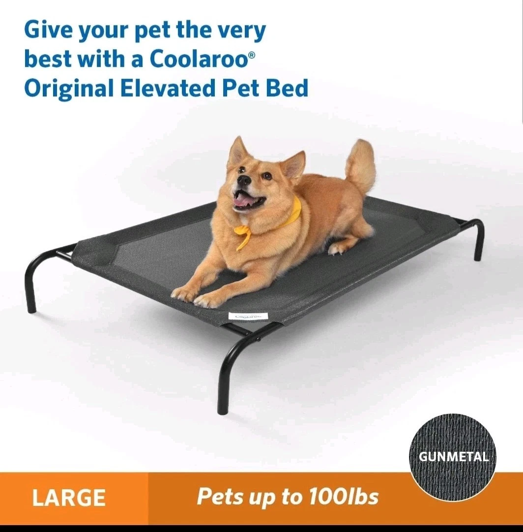 Original Cooling Elevated Pet Bed - Large - Color: Gunmetal - NEW