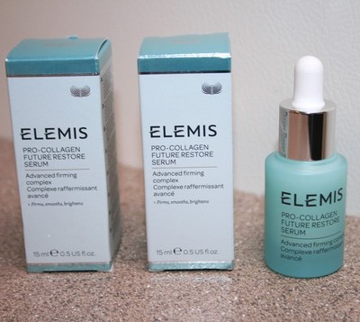 2 x ELEMIS Pro-Collagen Future Restore Serum 0.5oz Travel = 1oz Full Size $155