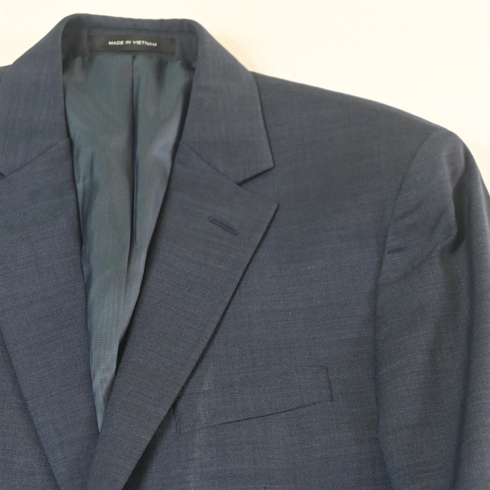 Kenneth Cole 38R 30x32 Azul Elástico Lana Hombre Chaqueta Pantalones Traje Foto 3 de 4