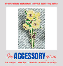 New Sunflower plant Yellow Sun Flower pin badge tie pin badge metal Enamel