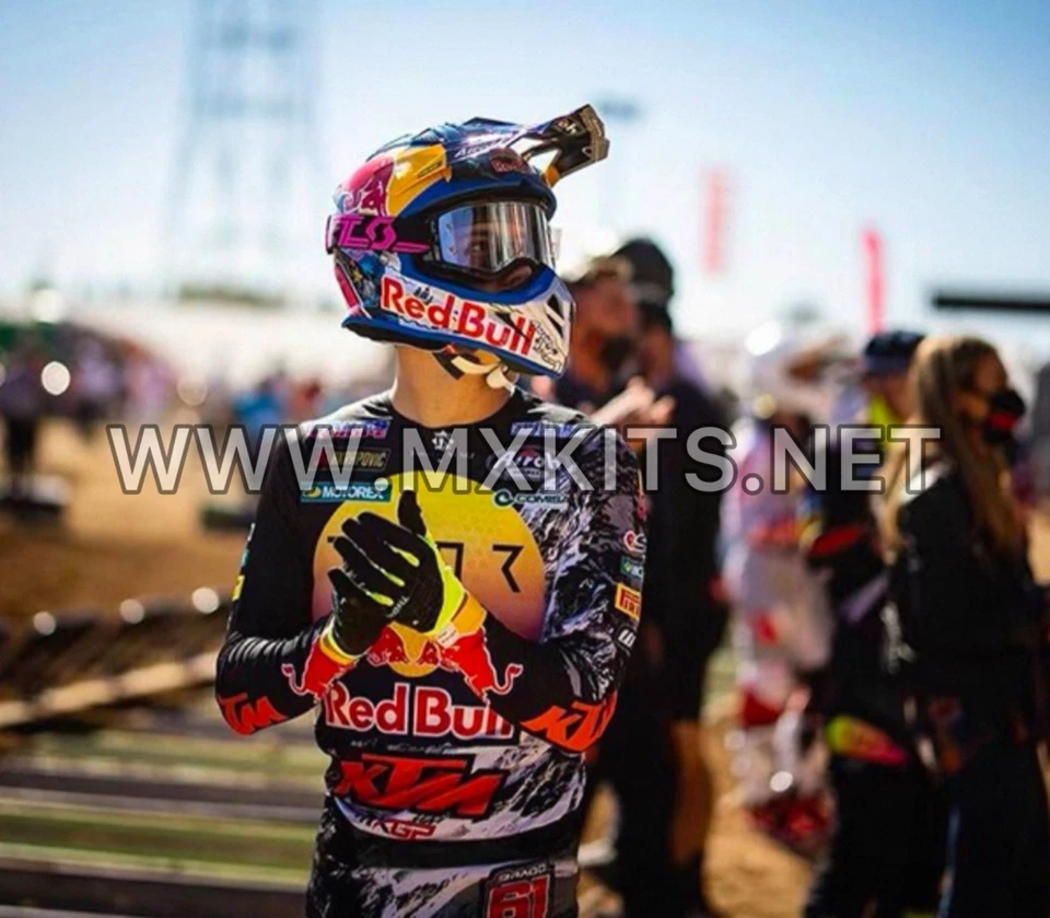 Thor KTM Red Bull Sunset Gear Set 2024 Motocross Motocicleta Jersey Pantalones Kit Foto 3 de 4
