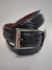 Reversible Black/Brown Coated Leather Textureed XL 42/44 Belt 161300 EUC