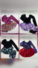 4 pcs Ice Figure Skating Dress Child SMALL Velvet Dance Costume