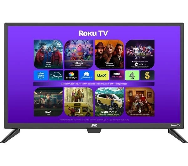 JVC 24" TV ROKU TV SMART HDR10 HD LED FREEVIEW HD PLAY HDMI x3 USB LT-24CR230 - Image 3 of 4