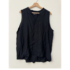 Simply Vera Vera Wang Black Sleeveless V Neck Women Size XL Lightweight Top