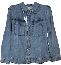 Primark men denim Jacket Large washed blue Tr...