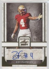 2022 Leaf Ultimate Draft Gold 53/75 Zay Flowers #BA-ZF1 Auto qf8