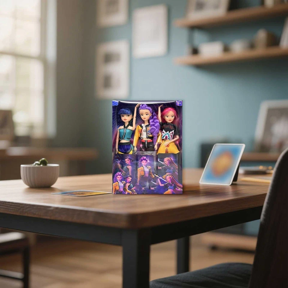 3Pack Cosplay K-pop Demon Hunters Dolls Joint Moveable Collectible Figure Toy - Image 4 of 4