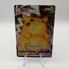 Pikachu VMAX 044/185 FULL ART ULTRA RARO Pokemon SWSH Vivid Voltage quasi nuovo 2020