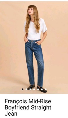 LA LIGNE NEW YORK  François Mid-Rise Boyfriend Straight Jean SIZE 26