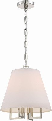 Libby Langdon 4-Light Nickel Chandelier by Westwood - Elegant Lighting Solution
