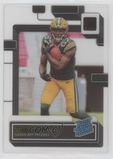 2022 Panini Clearly Donruss Rated Rookie Gold Romeo Doubs #85 1u6