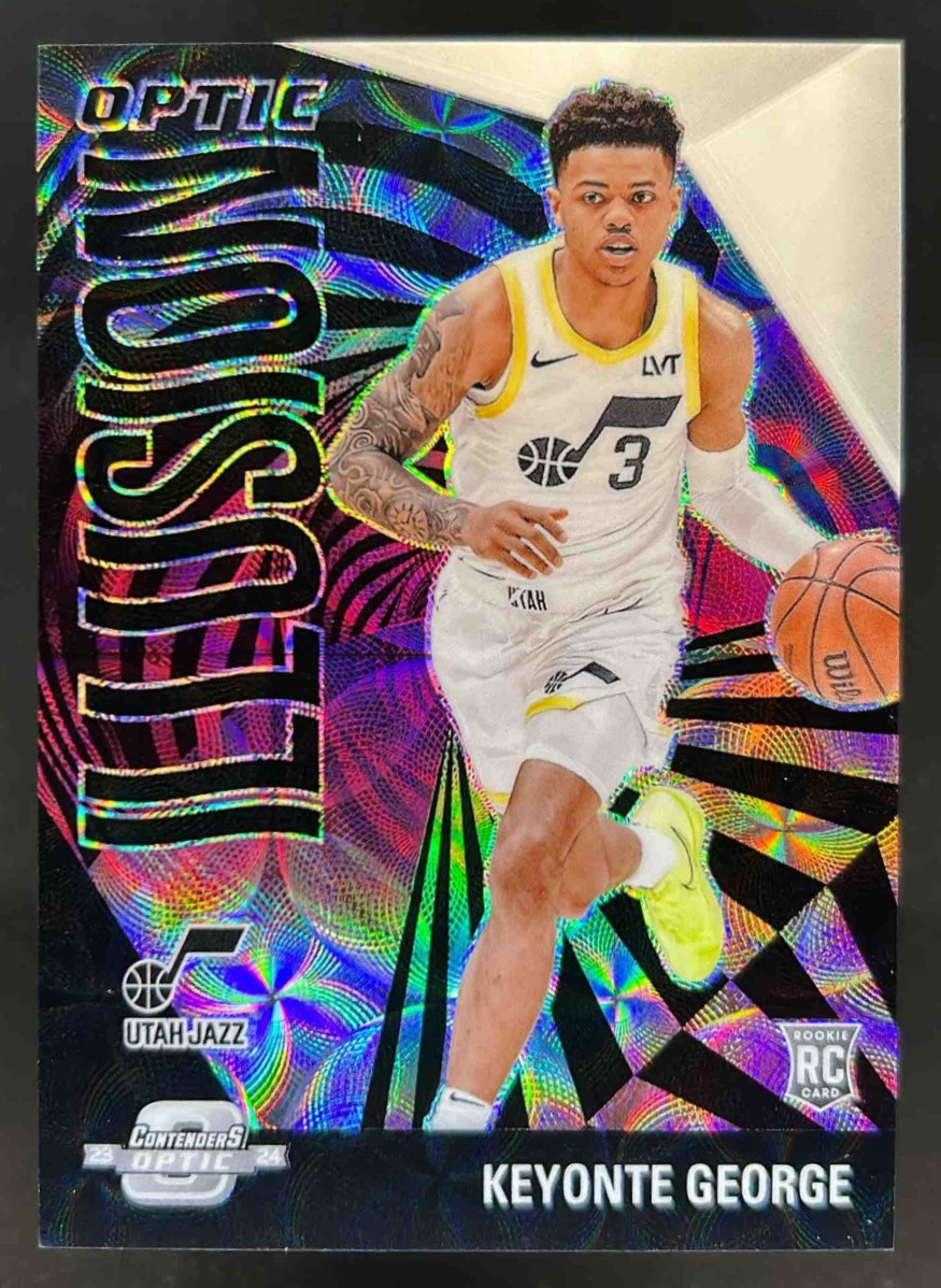 2023-24 Contenders Optic Keyonte George Illusion RC Internation Black White #/25