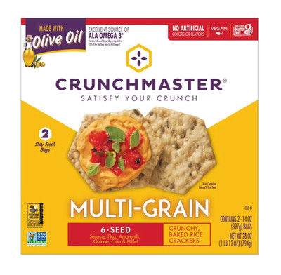 Crunchmaster 6-Seed Multi-Grain Crackers 2x14 Ounce (28 oz)