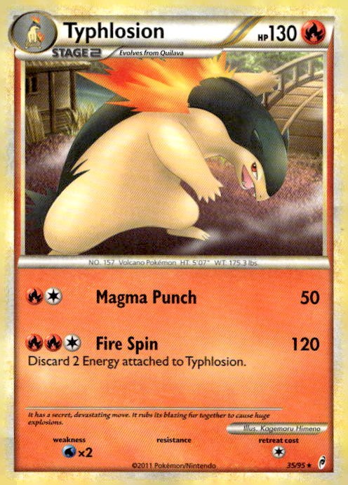 Typhlosion 35/95 Rare Call of Legends Pokemon Lightly Played