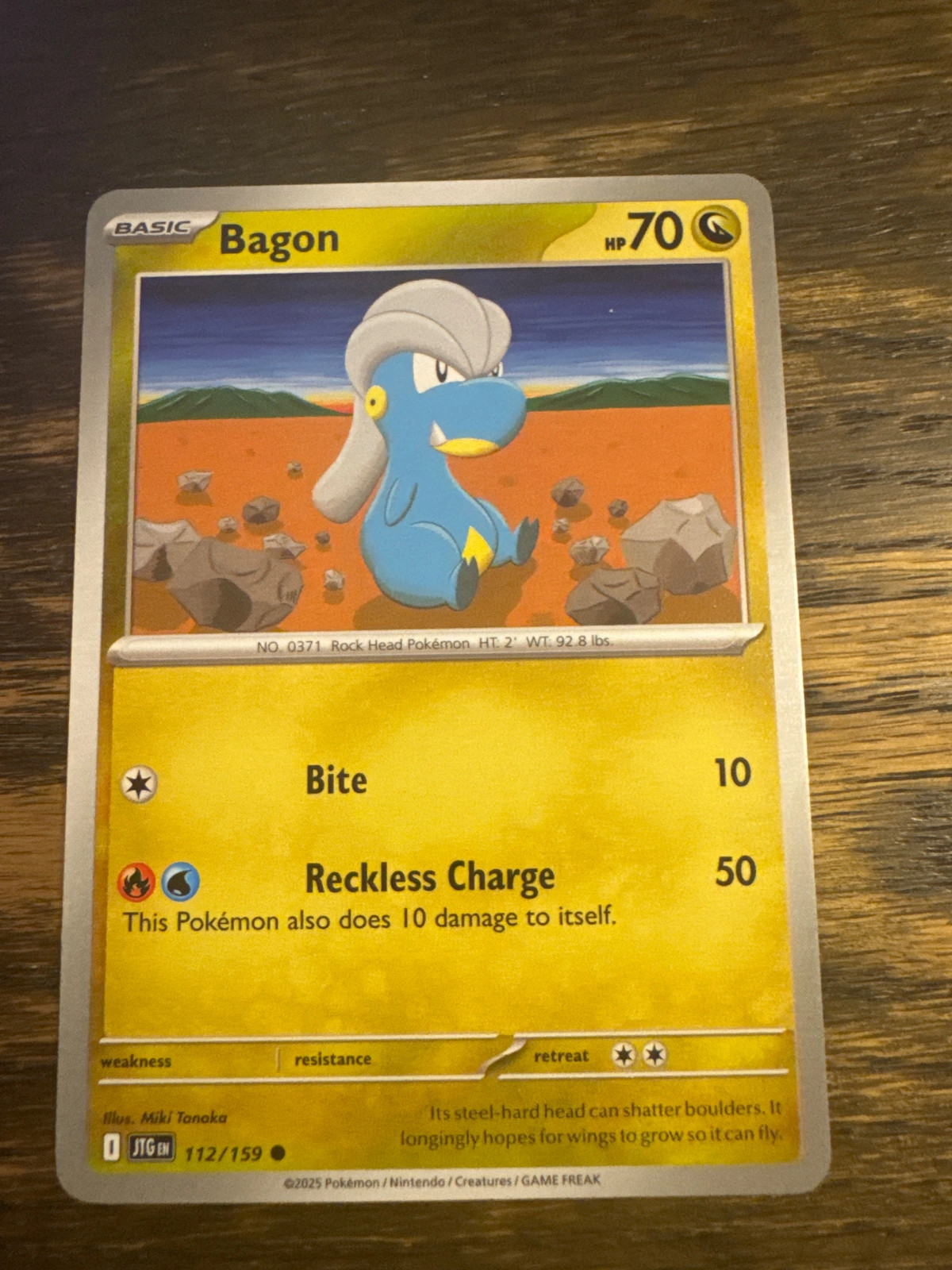 Bagon 112/159 Journey Together Common NM Pokemon TCG