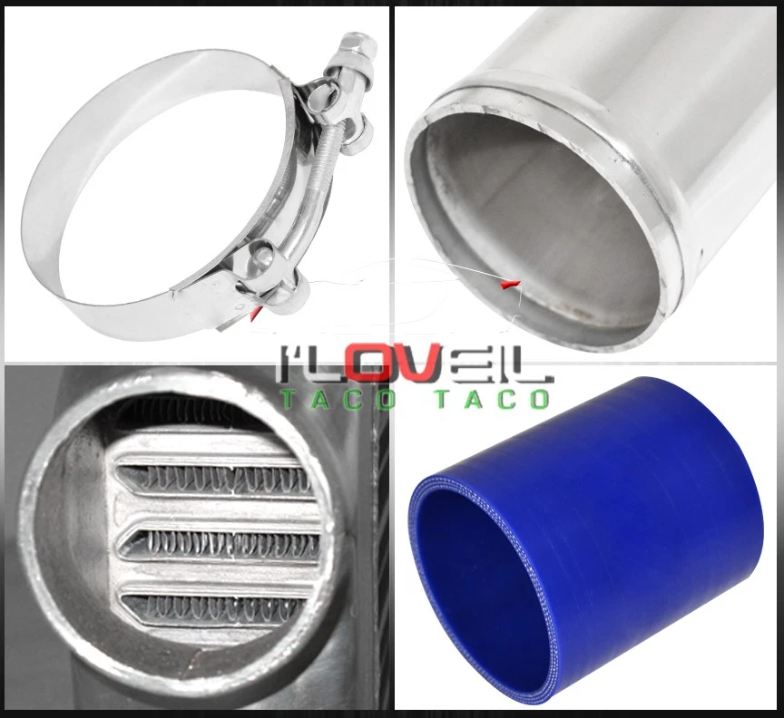 3.0" Diy Piping Pipe Kit + Turbo Intercooler + Silicone Couplers + T-Bolt Clamps Foto 3 de 3