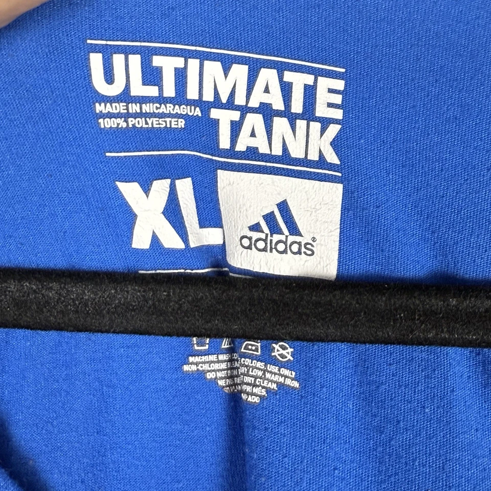 Adidas Hombre Ultimate Tank Talla XL Azul Real Cuello Redondo Climalite Foto 4 de 4