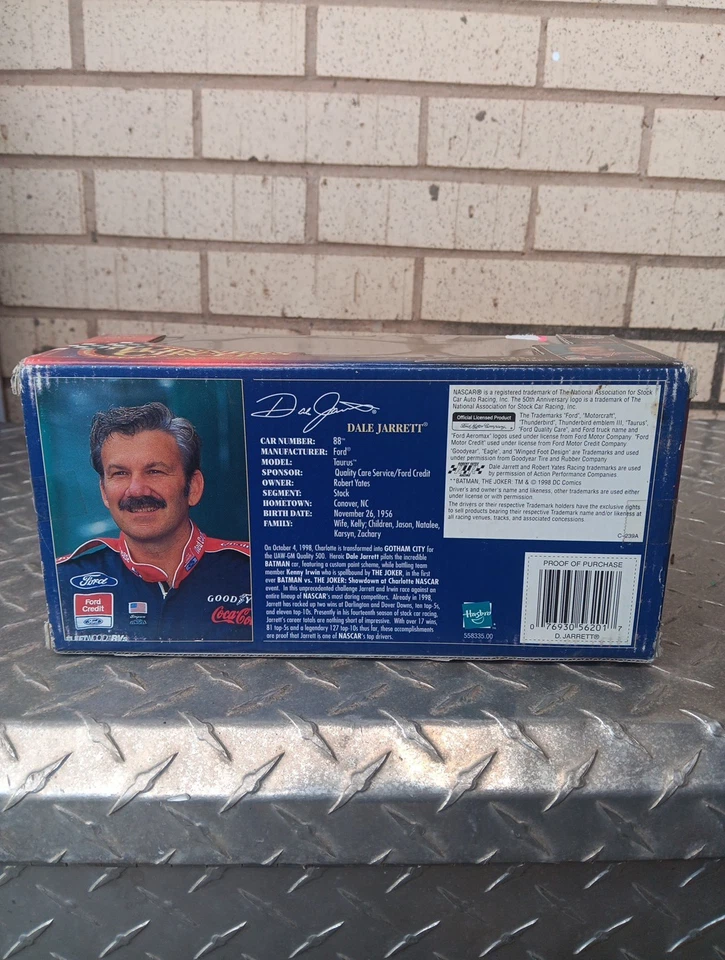 Winner's Circle 1998 Batman Vs The Joker #88 Dale Jarrett escala 1/24 diecast nuevo en caja Foto 3 de 3