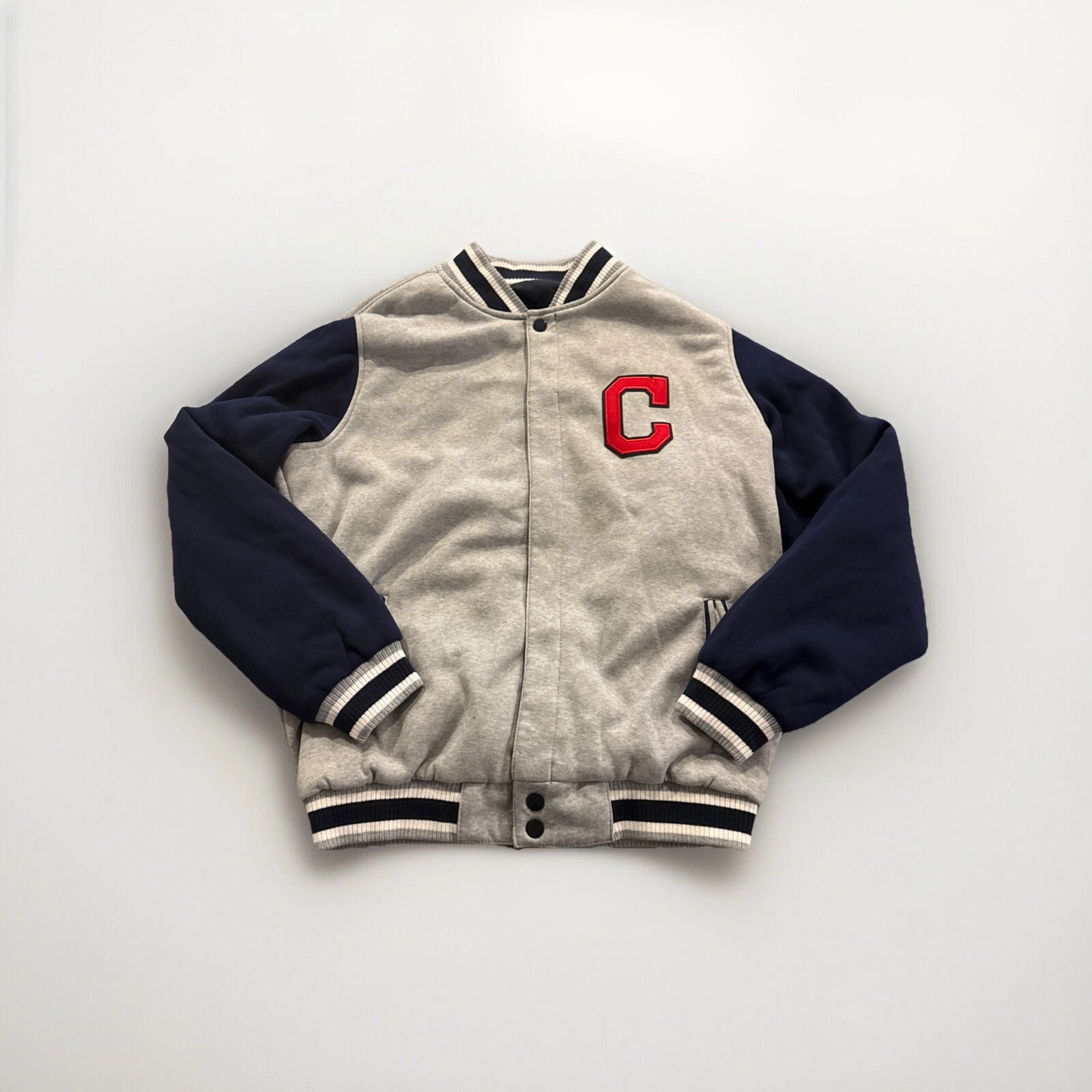Cleveland Guardians Reversible Bomber Jacket - Blue / Gray Large image 2