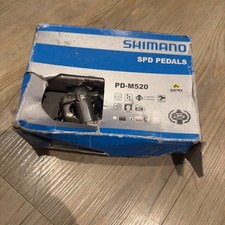 Shimano PD M520 SPD Clipless MTB Pedals + Cleats Silver Fast Post New Other
