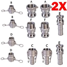 Camlock Hose Fittings Stainless Steel 304 Adapter Camlock Fittings 2PACK