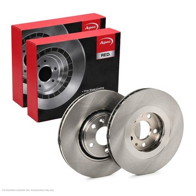 2X APEC Front Brake Discs for RENAULT ESPACE V 2015-23 320mm Vented DSK2679
