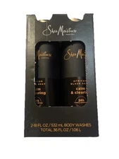 SheaMoisture African Black Soap Body Wash 2 Pack 18oz Calm & Clear Skin Cleanser