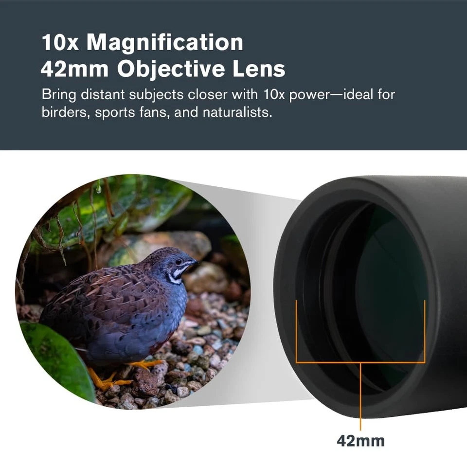 - Outland X 10x42 Binoculars – Ideal for Birding and Outdoors – 42mm Objectiv... - Image 3 of 4