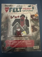Bucilla Heart Felt Home for the Holidays pillow kit NOS RARE Christmas