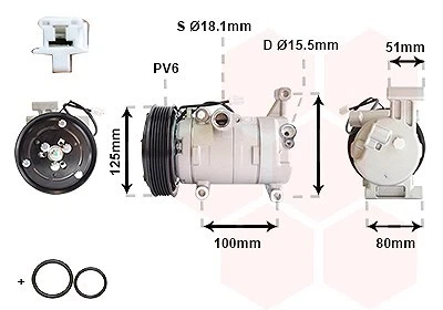VAN WEZEL Kompressor, Klimaanlage  für MAZDA - Bild 1 von 2