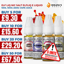ELF LIQ Nic Salt ELFLIQ E Liquid 10ml 10mg 20mg Mix & Match Genuine Seller