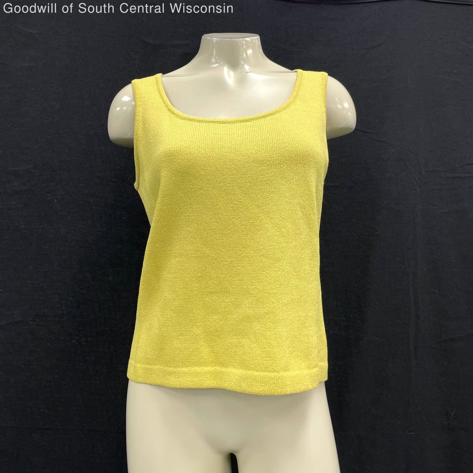 Wmns St. JOHN Wool Blend Solid Yellow Basic Knit … - image 1