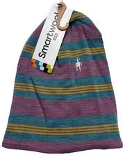 Smartwool Kids Thermal 100% Merino Wool Reversible Cuffed Beanie Cascade Striped