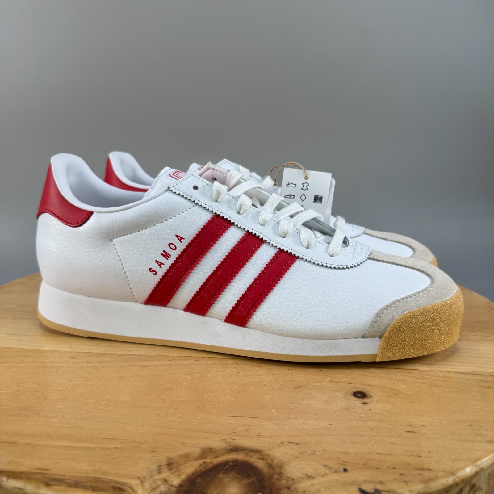 Adidas Originals Samoa Mens Size 11.5 Shoes Cloud White/Better Scarlet JH9079