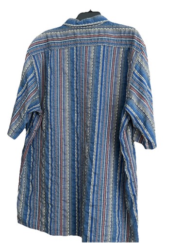 Vintage 1990s Territory Ahead 100% Cotton Striped Shirt Men XXLT Single Stitch - Picture 3 of 14