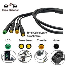 Bafang Cablaggio per 1T4 Cablaggio Mid-Drive Kit Motore Higo BBS01 BBS02 BBSHD