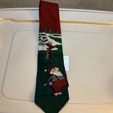 Hallmark Christmas Tie with Santa Golf Design