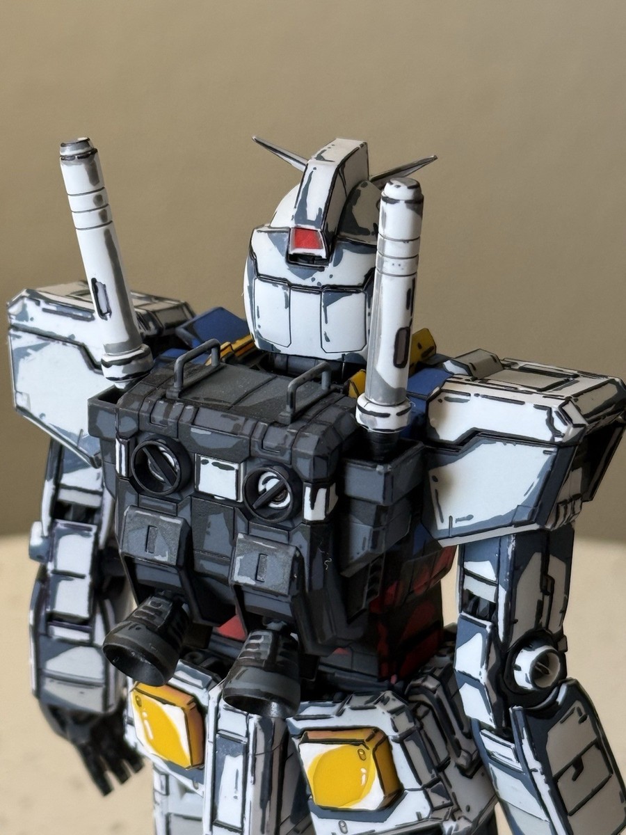 Bandai RX-78-2 Gundam Ver. 3.0 2D “Cartooned” CUSTOM PAINTED | eBay