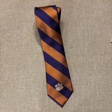 CLEMSON UNIVERSITY TIGERS Crable Neckwear Tie Purple Orange