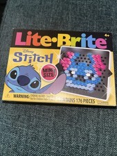 Disney Stitch Lite Brite Mini Size 176 Pieces, Ages 4 , Four Art Templates, NIB
