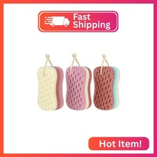 KECUCO 3 Pcs Bath Sponge for Women, Men, Kids, Sponge Loofah Body Scrubber Showe